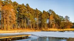 Przedwiosenny zachód słońca nad jeziorem Gołdopiwo i Żabiniec - zdjęcie 24