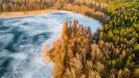 Marcowy zachód słońca nad jeziorem Dejguny - zdjęcie 7