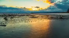 Ostatni zimowy zachód słońca, jezioro Niegocin 03.2021 - zdjęcie 1