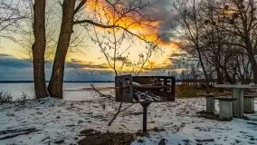 Ostatni zimowy zachód słońca, jezioro Niegocin 03.2021 - zdjęcie 3