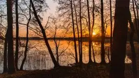 Zachód słońca nad jeziorem Gołdopiwo, od strony Przerwanek - zdjęcie 34