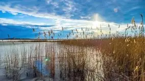 Przedwiosenny zachód słońca w porcie Kal, jezioro Mamry - zdjęcie 15