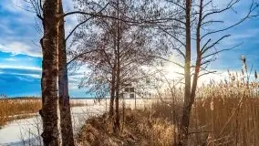 Przedwiosenny zachód słońca w porcie Kal, jezioro Mamry - zdjęcie 11