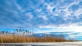 Przedwiosenny zachód słońca w porcie Kal, jezioro Mamry - zdjęcie 17