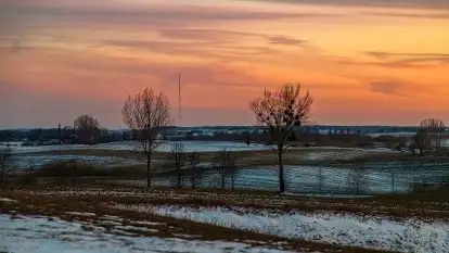 Po-zachód słońca przy wsi Upałty