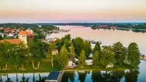 Wschód słońca nad jeziorem Bocznym, port Tło Dla Mew - zdjęcie 13