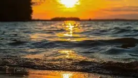 Zachód słońca nad jeziorem Dargin - zdjęcie 1