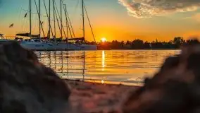 Zachód słońca nad jeziorem Bocznym, czerwiec 2021 r. - zdjęcie 5