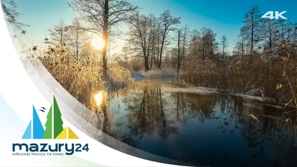 Zimowe Mazury - rzeka Dajna, styczeń 2024, 4K