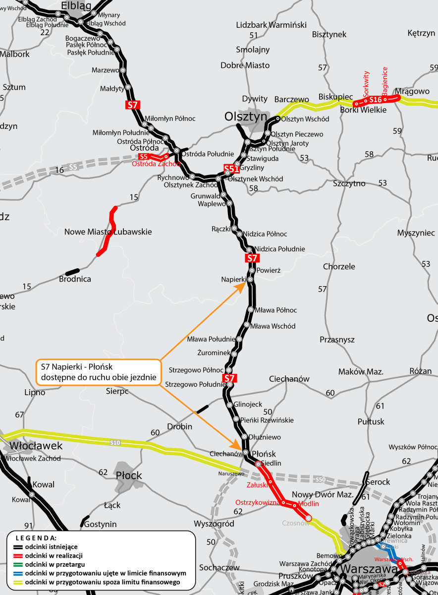 Trasa Warszawa-Olsztyn już całkowicie dwujezdniowa