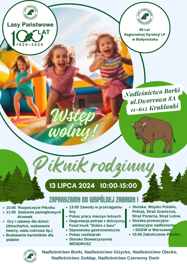 Leśny piknik rodzinny na Mazurach