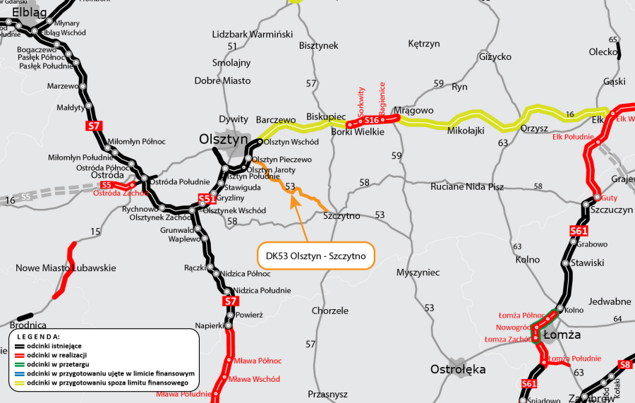Startują prace przygotowawcze dla rozbudowy drogi Olsztyn - Szczytno