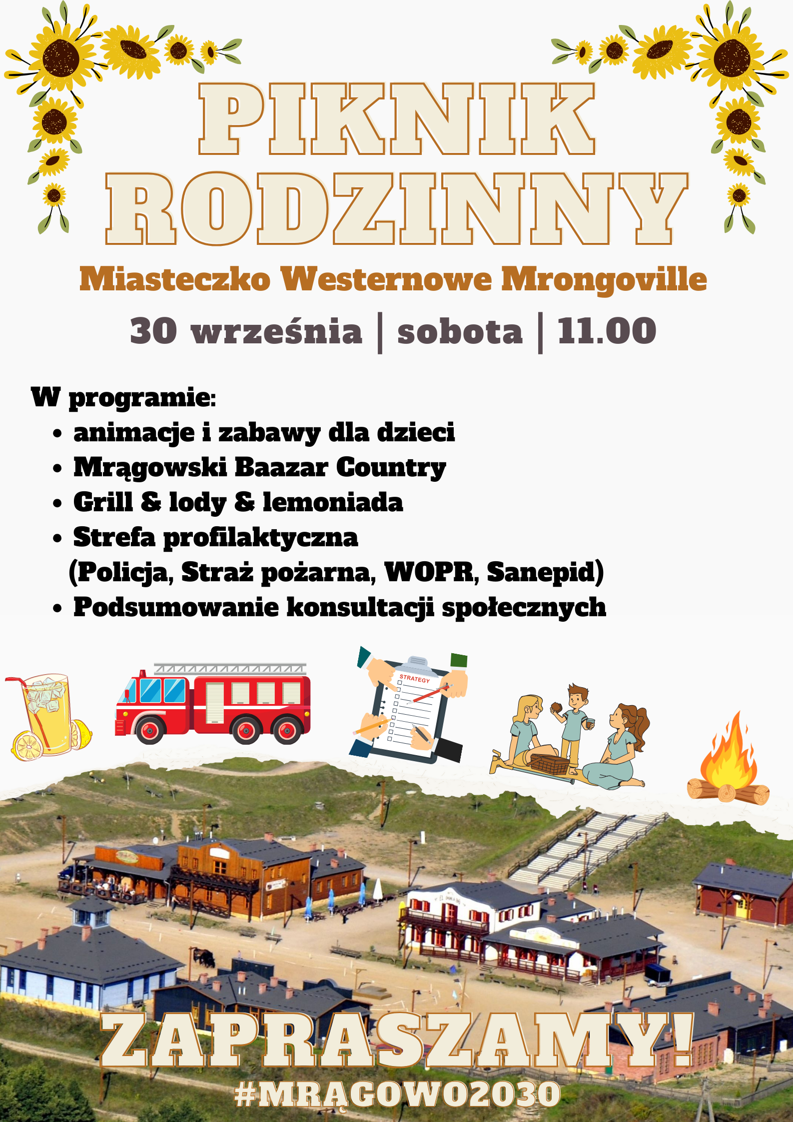 Rodzinny piknik na zakończenie konsultacji społecznych w Mrągowie