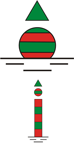 Rozgałęzienie szlaku - główny szlak przebiega w prawo